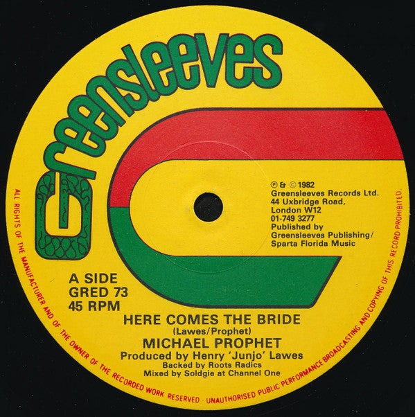 Michael Prophet / Mystic Eyes : Here Comes The Bride / Bring The Couchie Come (12")