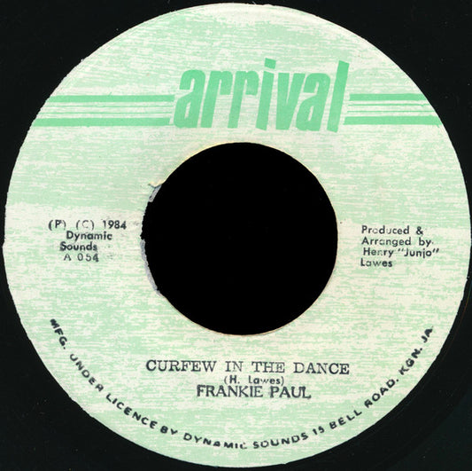 Frankie Paul : Curfew In The Dance (7")