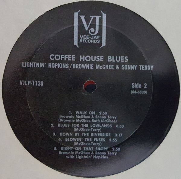 Lightnin' Hopkins / Brownie McGhee & Sonny Terry : Coffee House Blues (LP, Album)