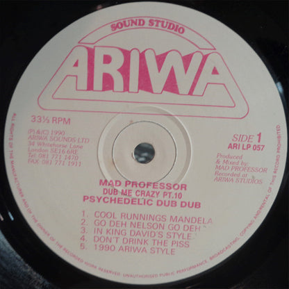 Mad Professor : Dub Me Crazy Pt. 10: Psychedelic Dub (LP, Album, Whi)