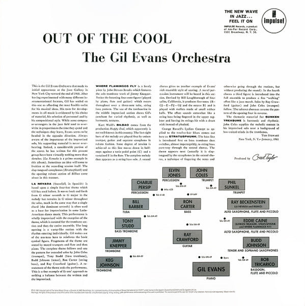 Gil Evans And His Orchestra : Out Of The Cool (LP, Album, Mono, RE, Gat)