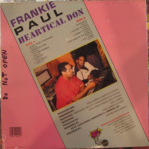 Frankie Paul : Heartical Don (LP, Album)