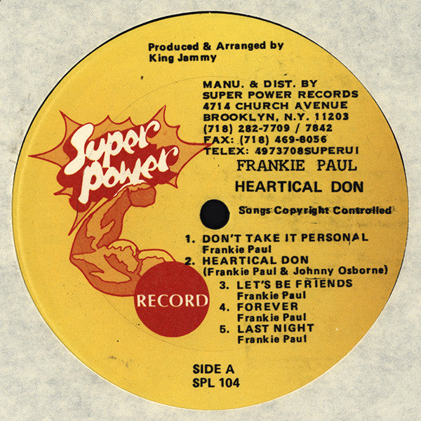 Frankie Paul : Heartical Don (LP, Album)