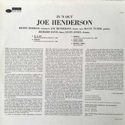 Joe Henderson : In 'N Out (LP, Album, RP)