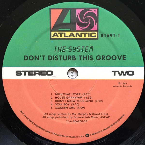 The System : Don't Disturb This Groove (LP, Album)