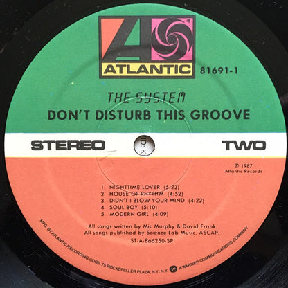 The System : Don't Disturb This Groove (LP, Album)