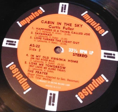 Curtis Fuller : Cabin In The Sky (LP, Album, Gat)