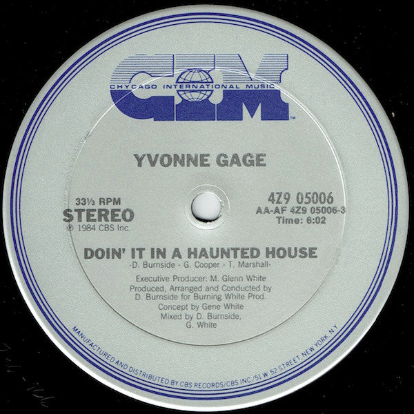 Yvonne Gage : Doin' It In A Haunted House (12")