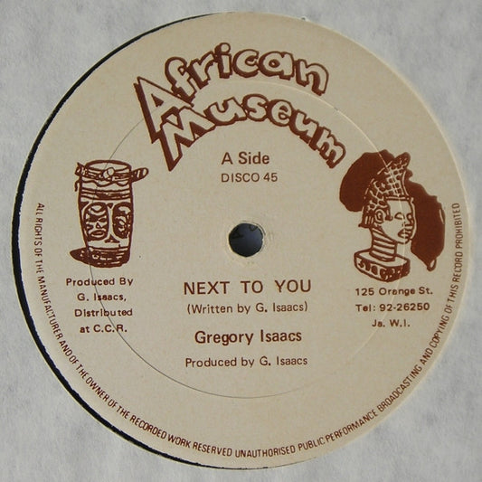 Gregory Isaacs : Next To You / A Few Words (12")