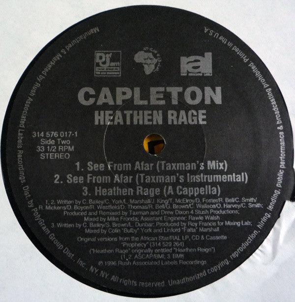 Capleton : Heathen Rage (12")