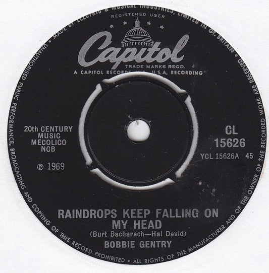 Bobbie Gentry : Raindrops Keep Falling On My Head (7", Single, 4 P)