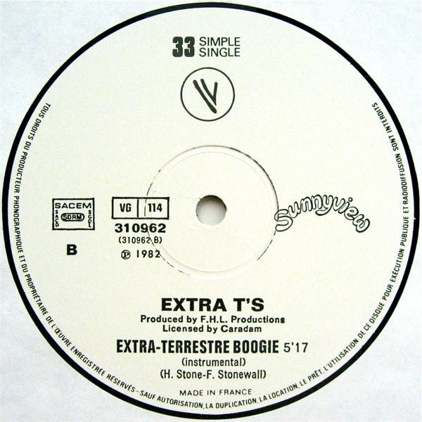 Extra T's : Extra Terrestre Boogie (12", Single, Ltd)