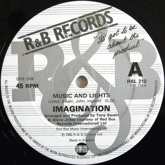 Imagination : Music And Lights (12", Single)