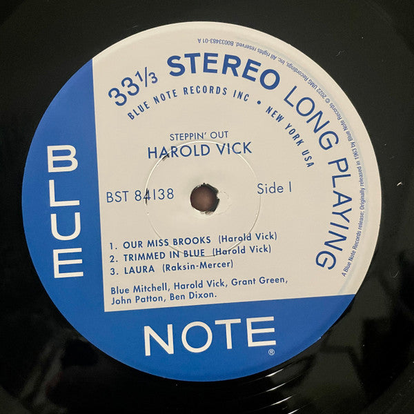 Harold Vick : Steppin' Out! (LP, Album, RE, 180)