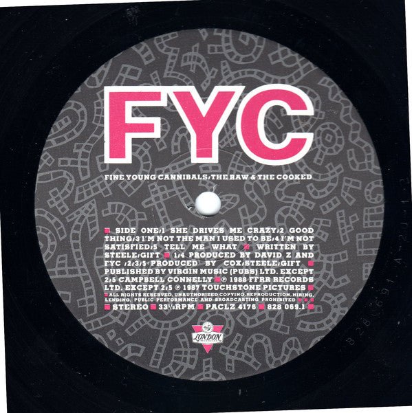 Fine Young Cannibals : The Raw & The Cooked (LP, Album)