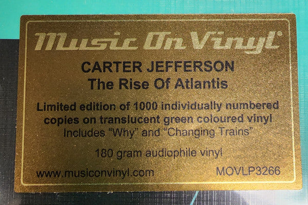 Carter Jefferson : The Rise Of Atlantis (LP, Album, Ltd, Num, RE, Gre)