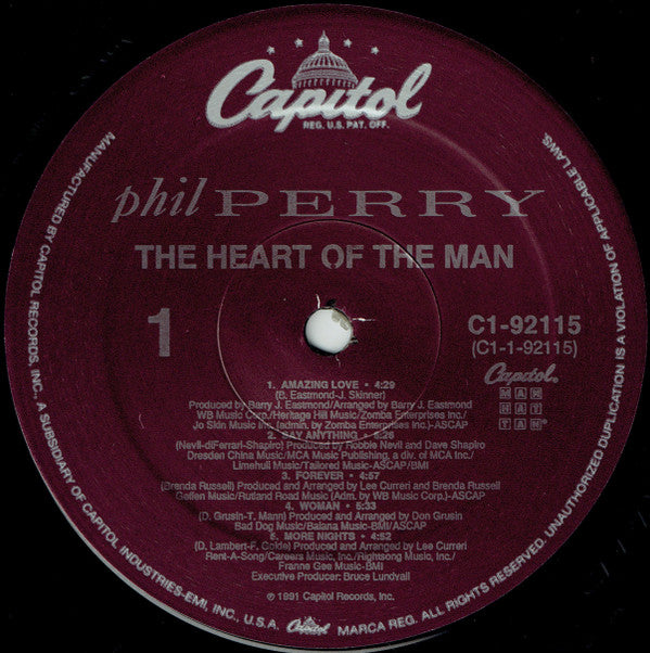 Phil Perry (2) : The Heart Of The Man (LP, Album)