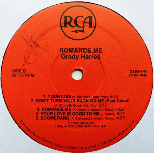 Grady Harrell : Romance Me (LP, Album)