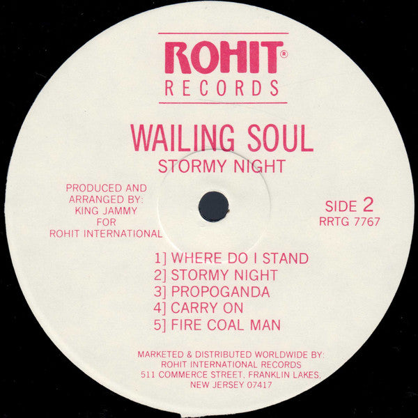 Wailing Souls : Stormy Night (LP, Album)