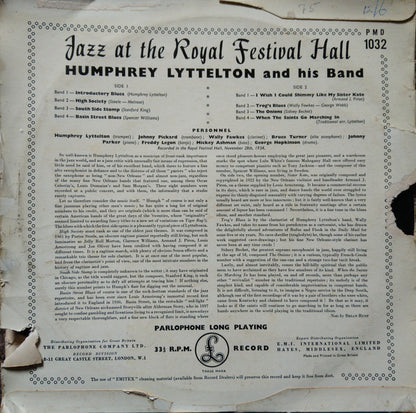 Humphrey Lyttelton And His Band : Jazz At The Royal Festival Hall (10")