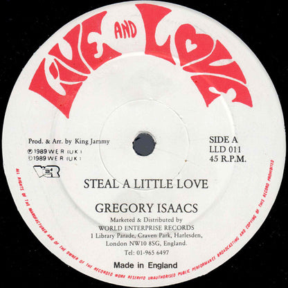 Gregory Isaacs / Junior Demus : Steal A Little Love / Talking Chick (12")