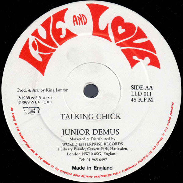 Gregory Isaacs / Junior Demus : Steal A Little Love / Talking Chick (12")