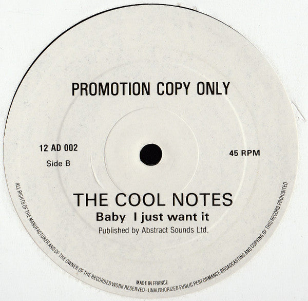 The Cool Notes : I Forgot (12", Promo)