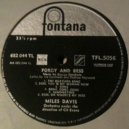 Miles Davis : Porgy And Bess (LP, Album, Mono)