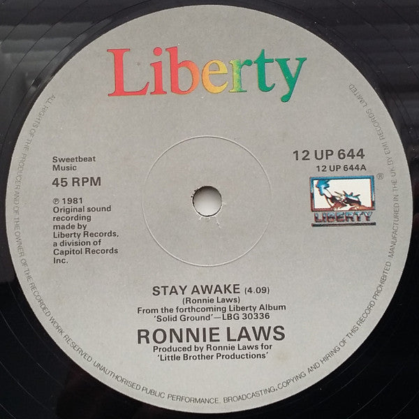 Ronnie Laws : Stay Awake / Heavy On Easy (12")