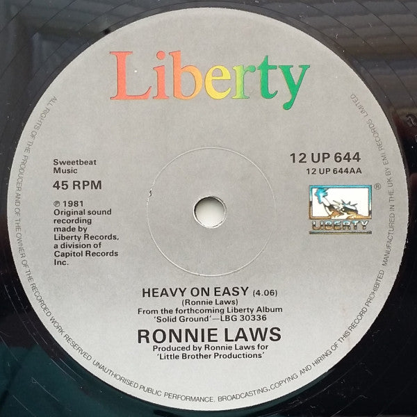 Ronnie Laws : Stay Awake / Heavy On Easy (12")