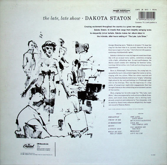 Dakota Staton : The Late, Late Show (LP, Album, Mono, RE)