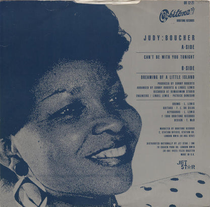 Judy Boucher : Can't Be With You Tonight (12", Single, Red)