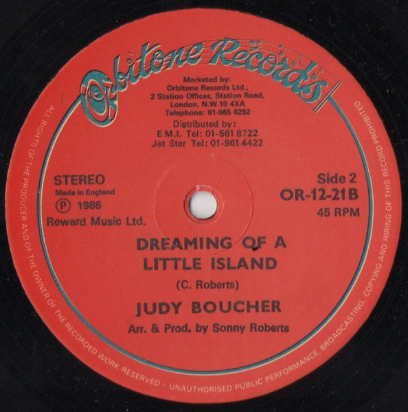 Judy Boucher : Can't Be With You Tonight (12", Single, Red)