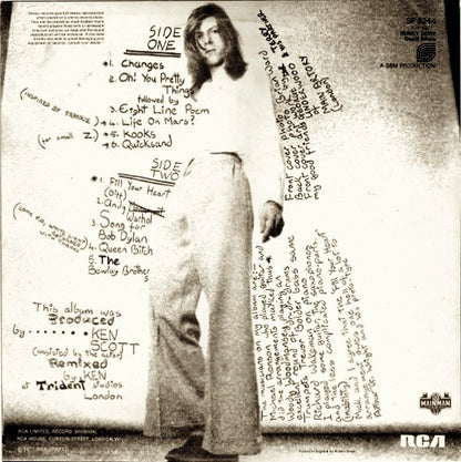 David Bowie : Hunky Dory (LP, Album, RE)