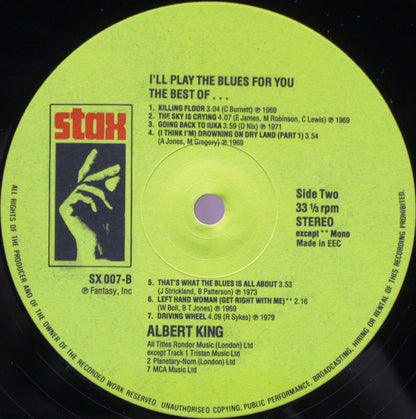 Albert King : I'll Play The Blues For You, The Best Of (LP, Comp, Mono)