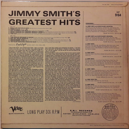 Jimmy Smith : Jimmy Smith's Greatest Hits (LP, Comp, Mono)