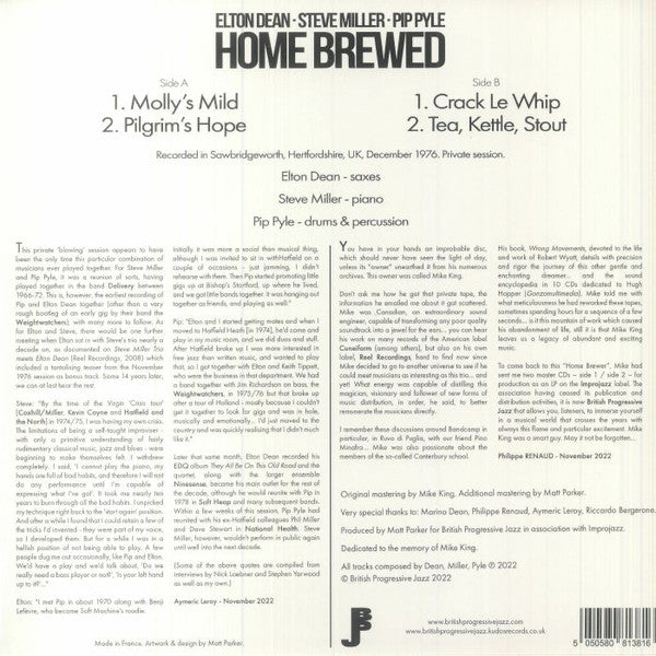 Elton Dean • Steve Miller (3) • Pip Pyle : Home Brewed (LP, Album)