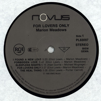 Marion Meadows : For Lovers Only (LP, Album)