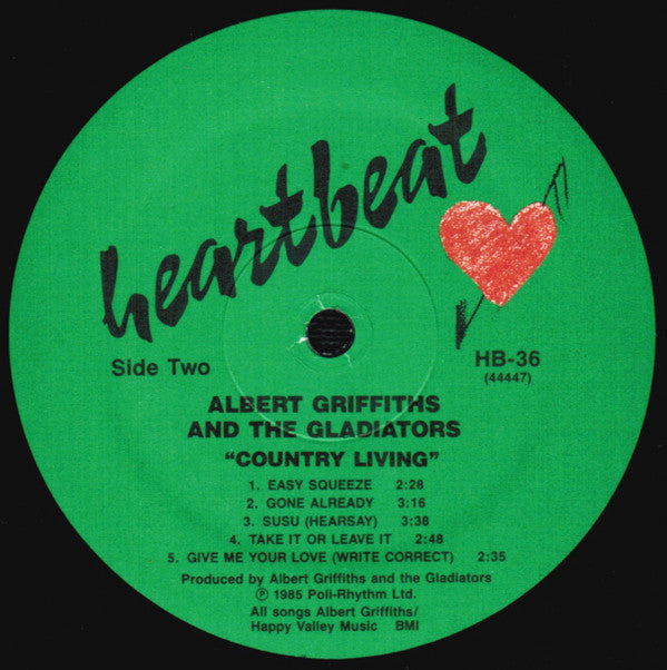 Albert Griffiths And The Gladiators : Country Living (LP, Album)