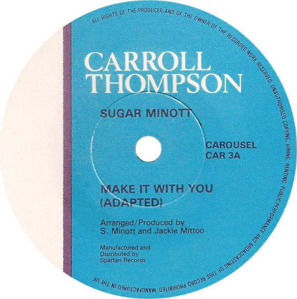 Carroll Thompson & Sugar Minott : Make It With You (12")