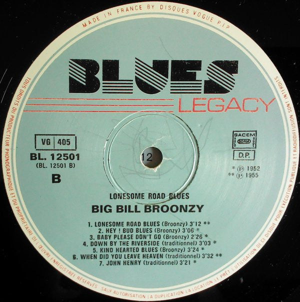 Big Bill Broonzy : Lonesome Road Blues (LP, Album)