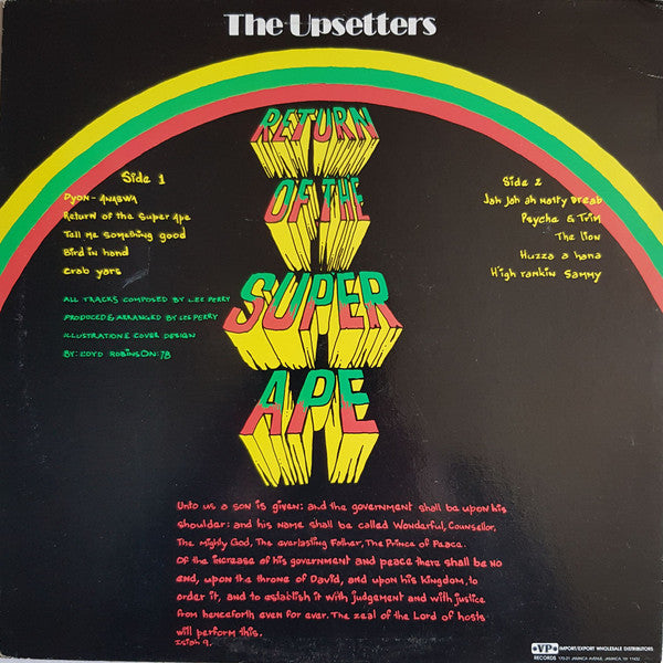 The Upsetters : Return Of The Super Ape (LP, Album, RE)