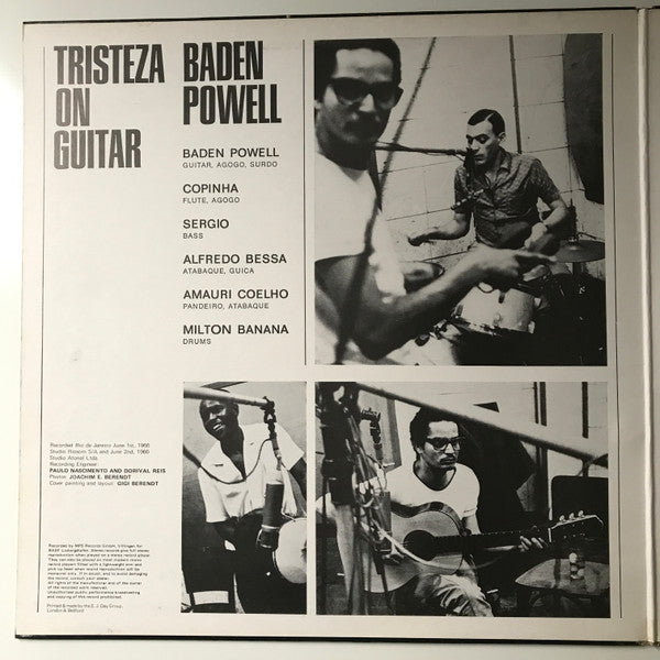 Baden Powell : Tristeza On Guitar (LP, Album, Gat)