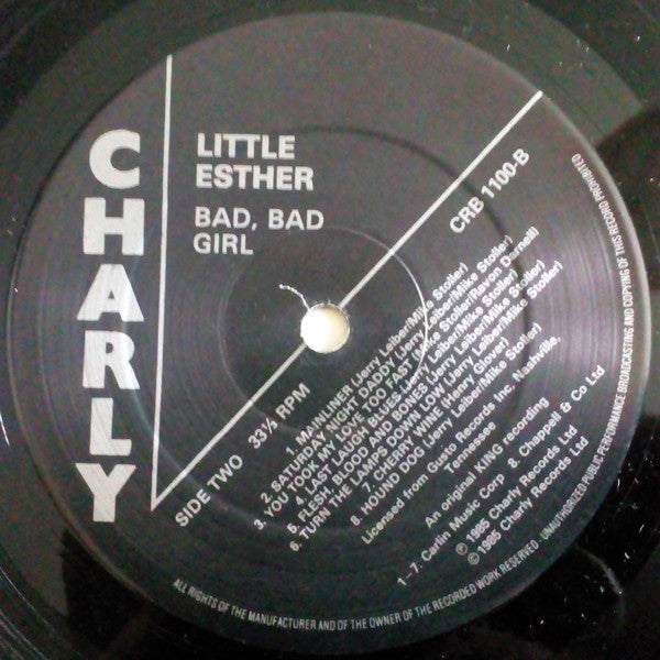 Little Esther* : Bad Baad Girl! (LP, Comp)