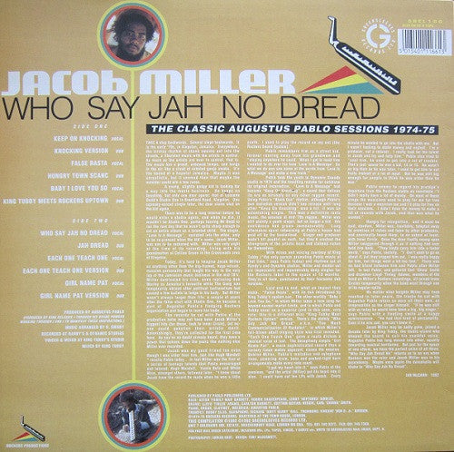 Jacob Miller : Who Say Jah No Dread (The Classic Augustus Pablo Sessions 1974-75)  (LP, Comp)