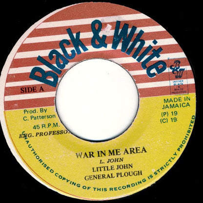 Little John, General Plough : War In Me Area (7")