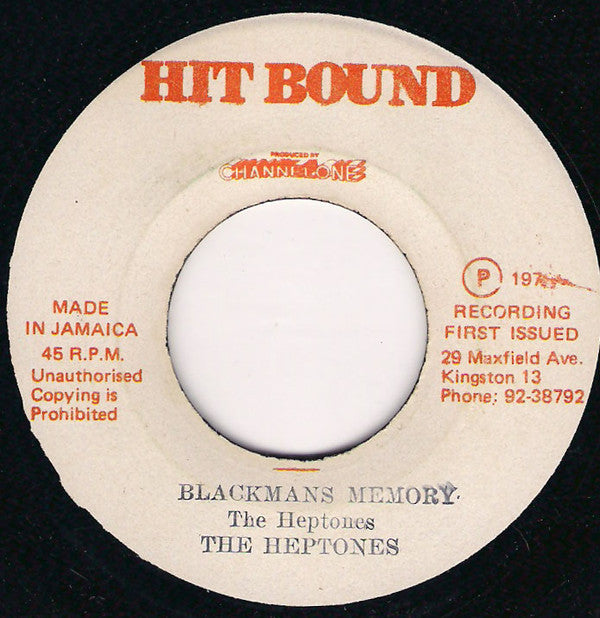 The Heptones : Blackmans Memory (7")