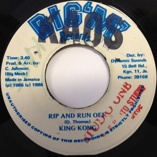 King Kong : Rip And Run Off (7")