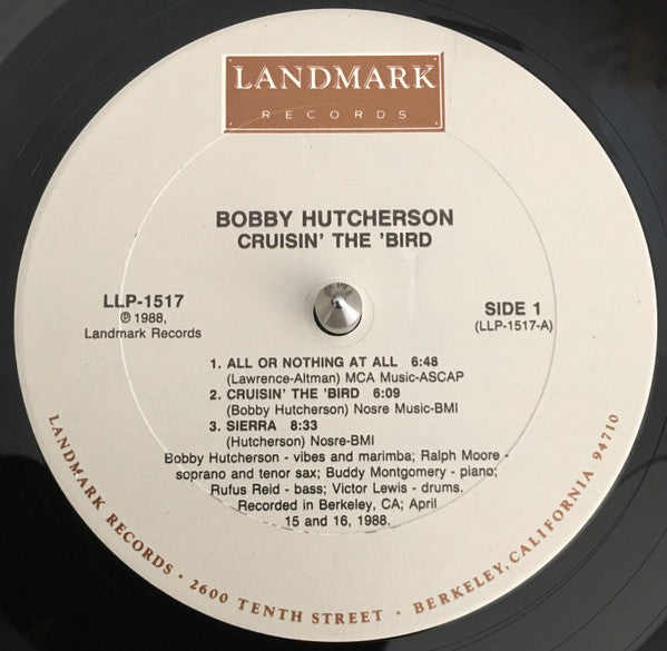 Bobby Hutcherson : Cruisin' The 'Bird (LP, Album)