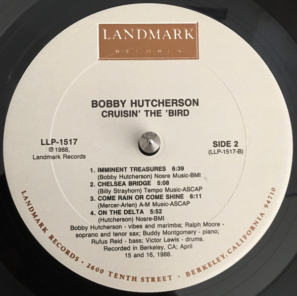 Bobby Hutcherson : Cruisin' The 'Bird (LP, Album)